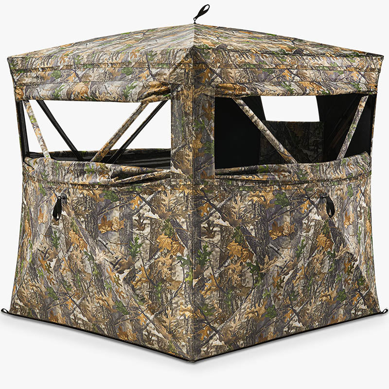 TideWe See Through Hunting Blind, 3-4 Person Pop Up Ground Deer Blind