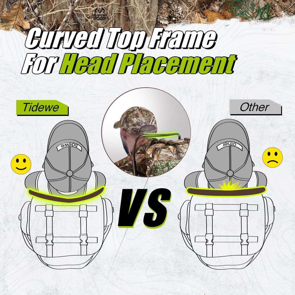 TideWe Hunting Backpack External Frame 5500cu with Rain Cover