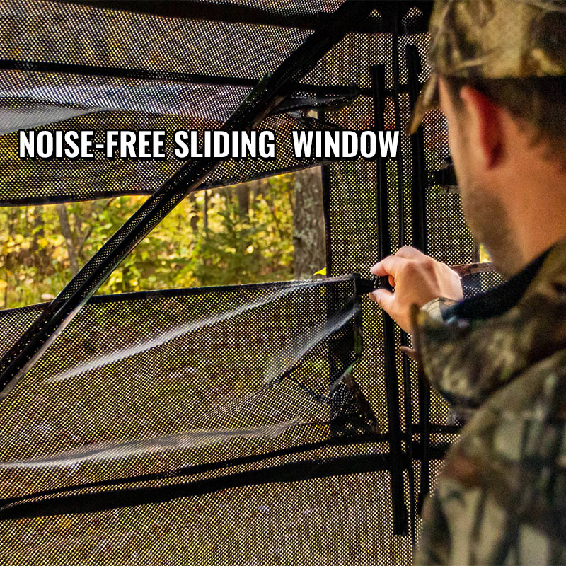 TideWe See Through Hunting Blind, 3-4 Person Pop Up Ground Deer Blind