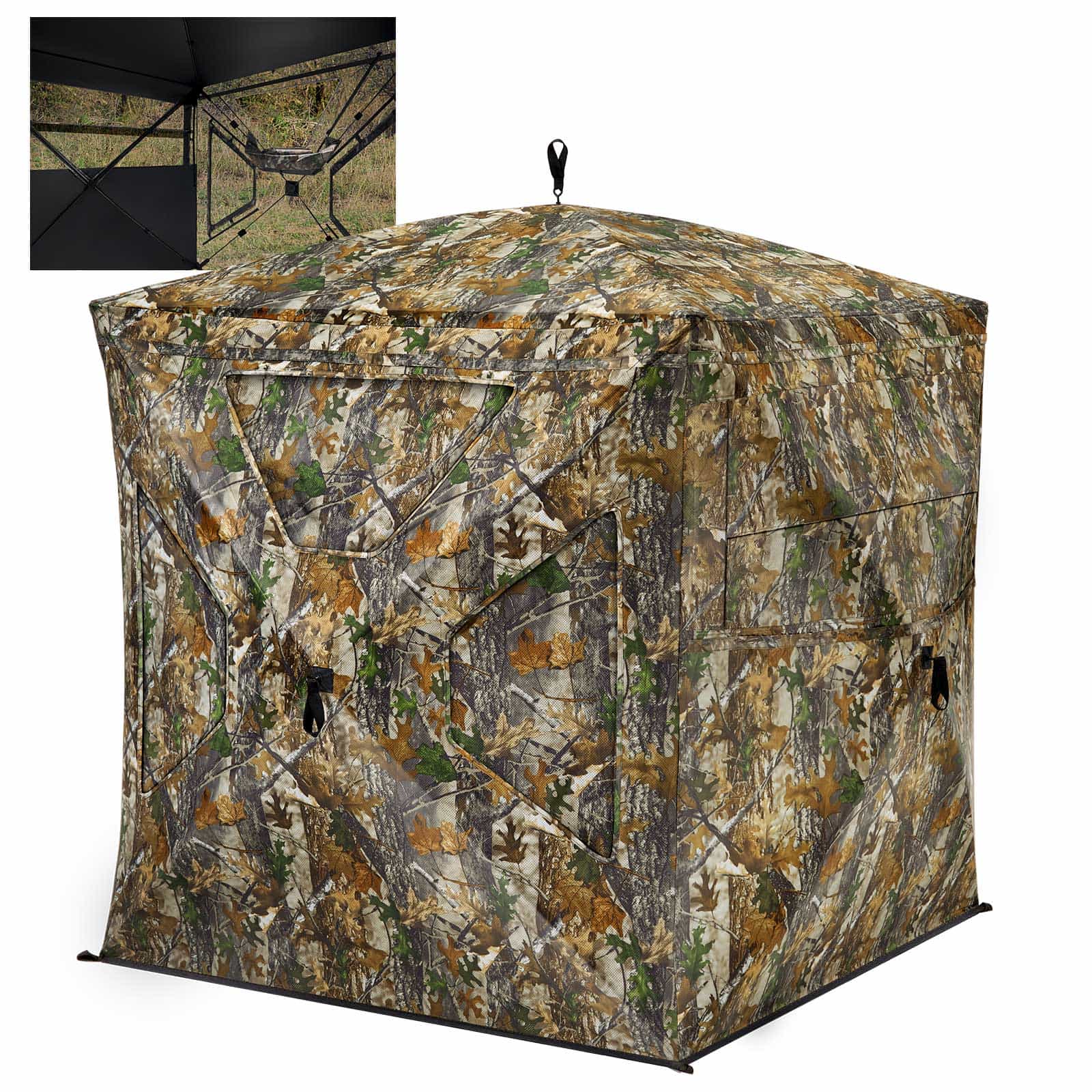 TideWe See Through Ground Blinds With Sliding Windows for Deer Hunting