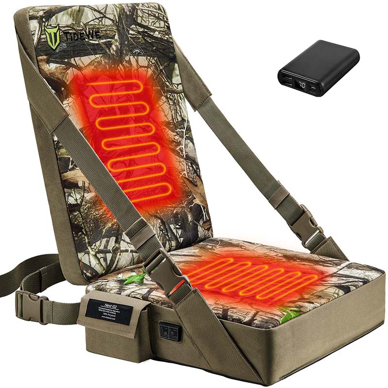 TIDEWE Hunting Heated Seat Cushion, Self-Supporting Water Resistant, Tree Stand, Warm Portable Seat Pads for Hunting, Camping, Fishing(Next Camo G2 & Vista)