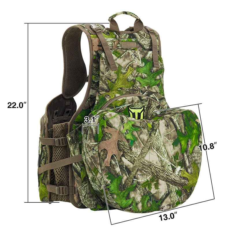 TideWe Turkey Hunting Vest With Seat Cushion and Game Pouch
