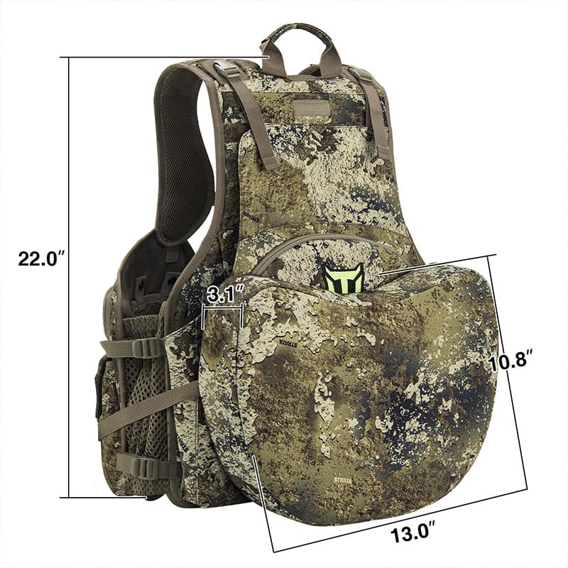 TideWe Turkey Hunting Vest With Seat Cushion and Game Pouch