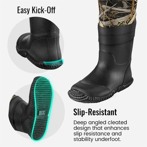 TideWe wader with easy kick-off boots