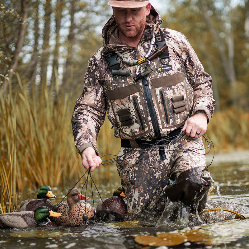 TideWe DeepWade Zip Waders Duck Hunting Breathable Chest Waders