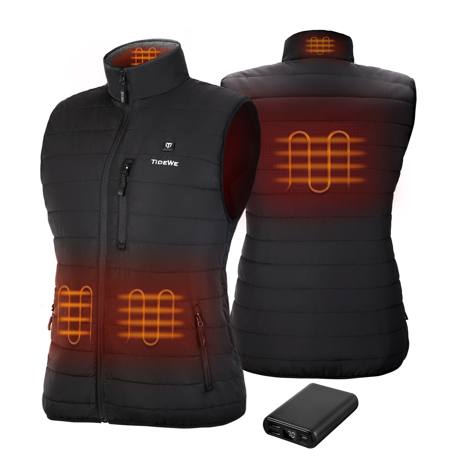 TideWe Women’s Lightweight Heated Vest with Battery Pack for Hunting/Hiking
