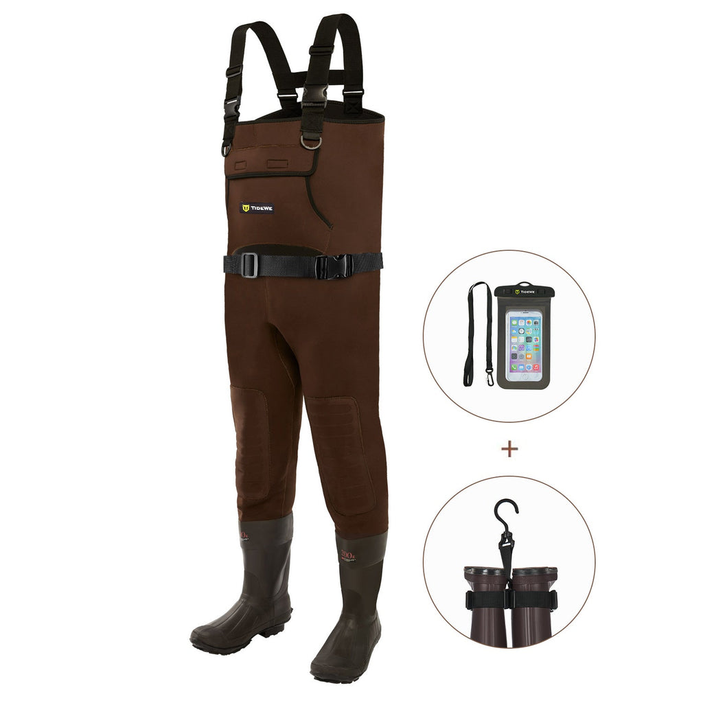TideWe Neoprene Chest Waders for Men Waterproof Durable Fishing Waders