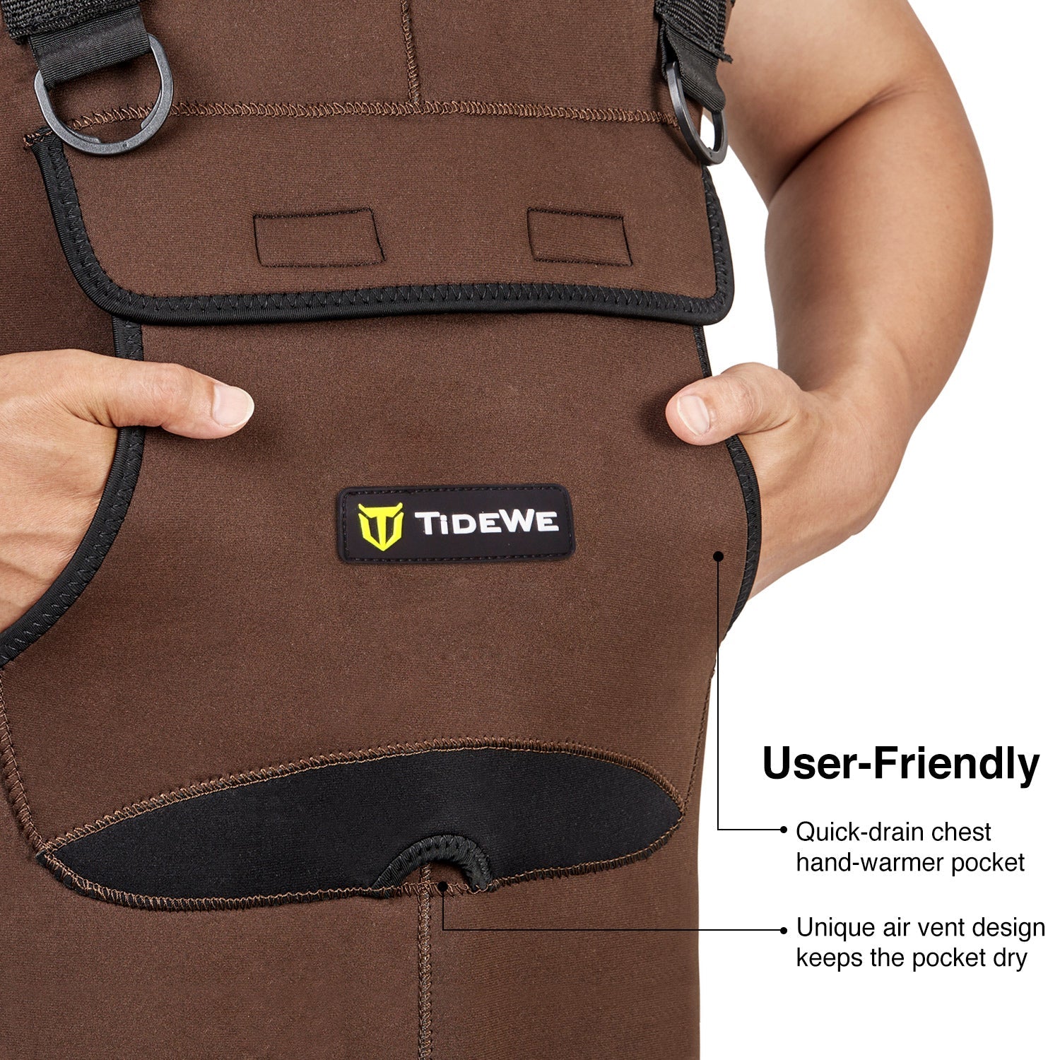 TideWe Neoprene Chest Waders for Men Waterproof Durable Fishing Waders