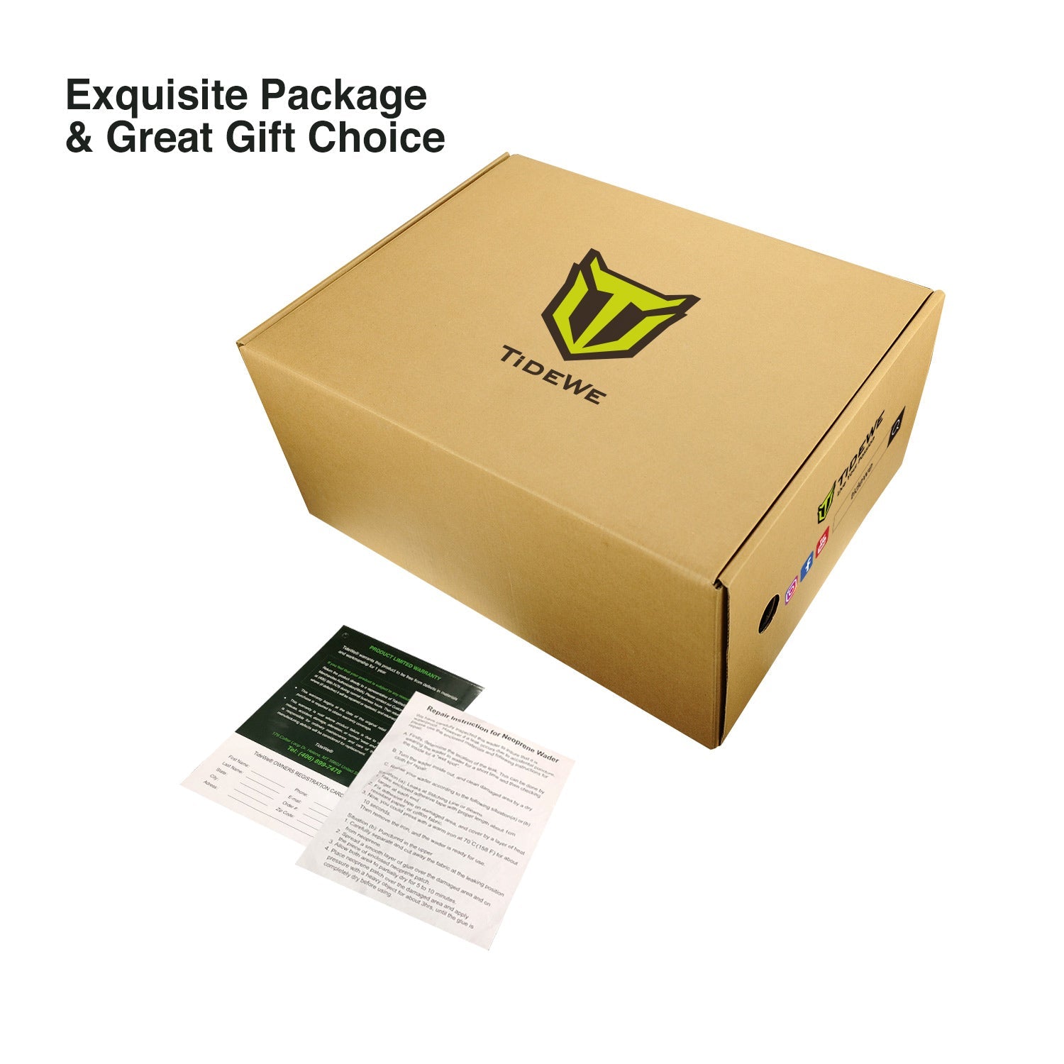 TideWe Neoprene Chest Waders for Men Waterproof Durable Fishing Waders