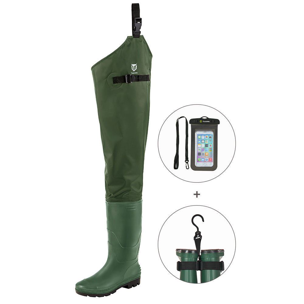 TideWe Hip Waders PVC Lightweight Fishing Hip Boots