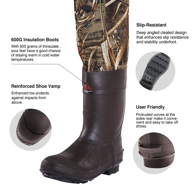 TideWe Hunting Wader Realtree MAX5 Waterfowl Waders (600G & 800G) For Men Women