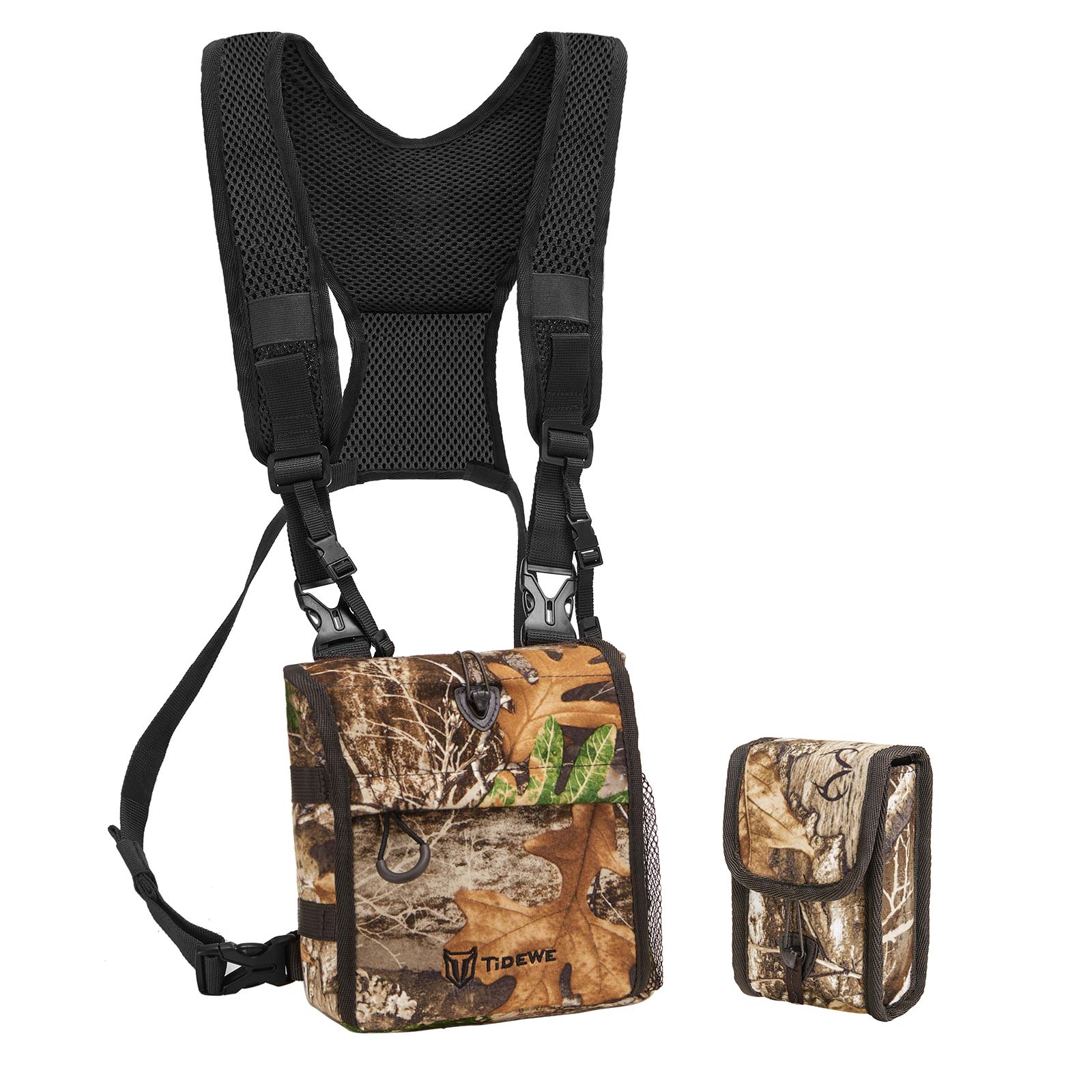 TideWe Bino Harness with Rangefinder Pouch & Rain Cover, Durable Lightweight Binocular Pack