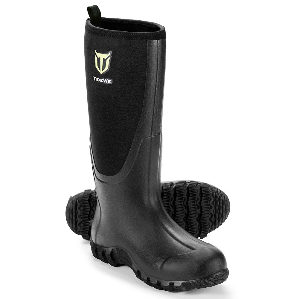 TideWe Rubber Boots for Men, Rain Boots with Steel Shank Neoprene