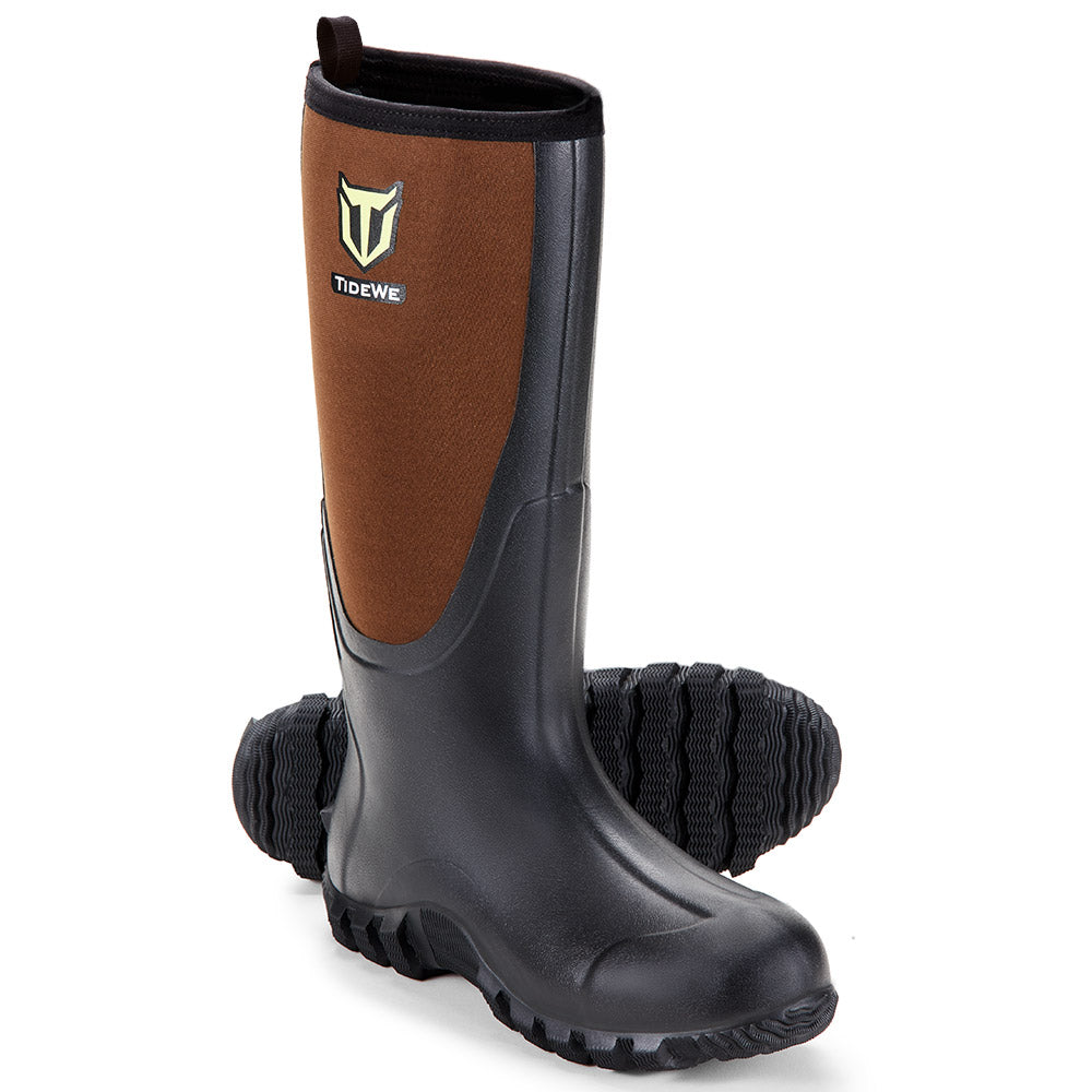TideWe Rubber Boots for Men, Rain Boots with Steel Shank Neoprene
